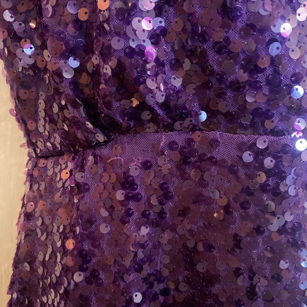“LEYDEN” Sequin Ruched Mini Dress - Picture 13 of 16